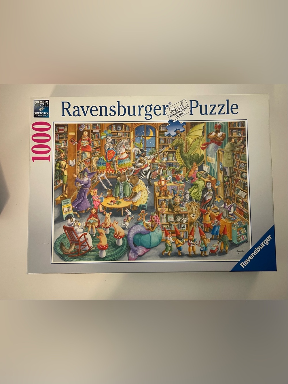 Ravensburger “Midnight At The Library 1000-Piece Jigsaw Puzzle COMPLETE EUC